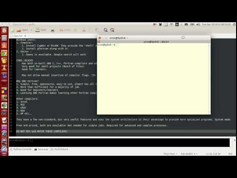 Fortran Programming Tutorials (Revised) : 001 : Introduction, Installing gfortran and Geany