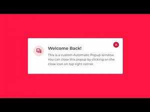 How to Create Automatic Popup Window Using HTML CSS and Javascript | Demo