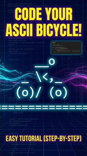 Python ASCII Animation: Bicycle 🚲 #python 🐍#coding💻 #animation