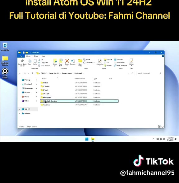 Tutorial Install Atom OS di Windows 11 24H2