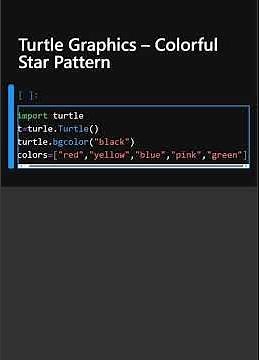 Turtle Graphics – Colorful Star Pattern