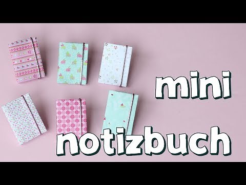 Mini Notizbuch basteln mit Papier