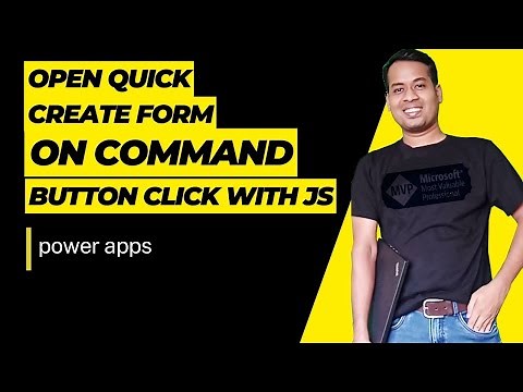 Open quick create form on command button click JS power apps