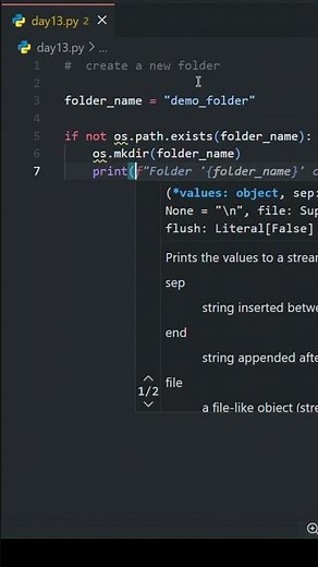 Create folder using OS Module in Python