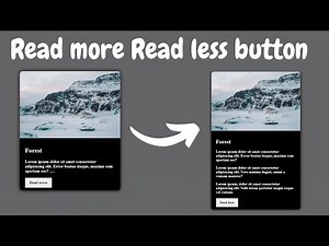 Read More / Read Less Button with JavaScript | How To Replace Text | Expand & Collapse Text