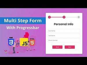 Multi Step Form With Progress Bar Using HTML CSS & JavaScript