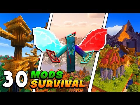 ✨ TOP 30 MODS Para JUGAR En SURVIVAL 💎 [Minecraft Java]
