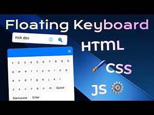 🖥️ Create a Floating On-Screen Keyboard with HTML, CSS, and JavaScript 🎹