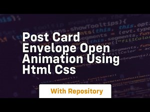 Post card envelope open animation using html css