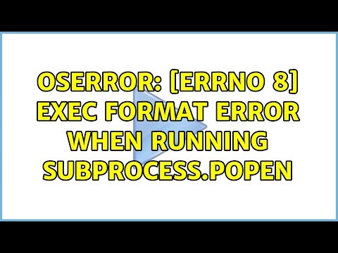 OSError: [Errno 8] Exec format error when running subprocess.Popen