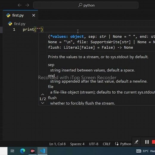 Python Beginner Trick: Print Hello World in Seconds! 🔥🐍