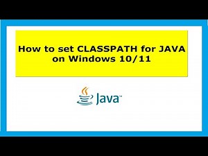 How to set java classpath in windows 10/11