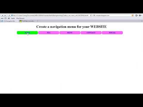 How To Create a Website Navigation Menu in Notepad in HTML