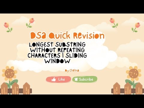 3/12 Longest substring without repeating characters | sliding window
