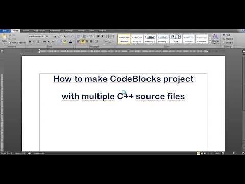 How to make CodeBlocks project with multiple C++ source files