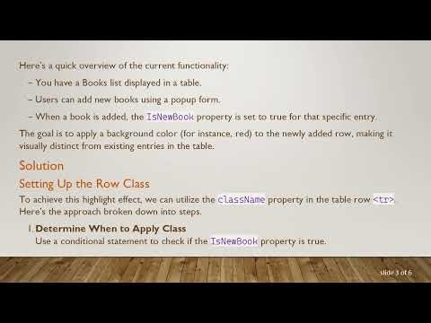 How to Highlight Newly Added Rows in React Table Using Property Values