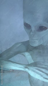 Alien 4k vertical video Animation - Extraterrestrial attack