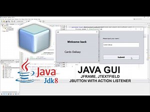 JAVA GUI USING JFRAME WITH JTEXTFIELD, JLABEL, JBUTTON, AND ACTION LISTENER ON NETBEANS IDE