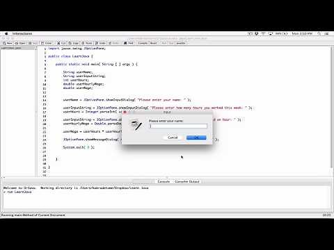 66. JOptionPane example payroll program - Learn Java