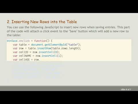 How to Edit Cell Content in an HTML Table with JavaScript