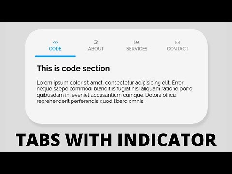 How to Create Animated Tabs with Indicator using HTML, CSS & JavaScript