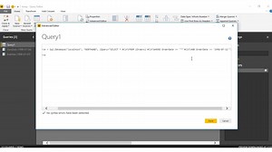 Pass parameter to SQL Queries statement using Power BI