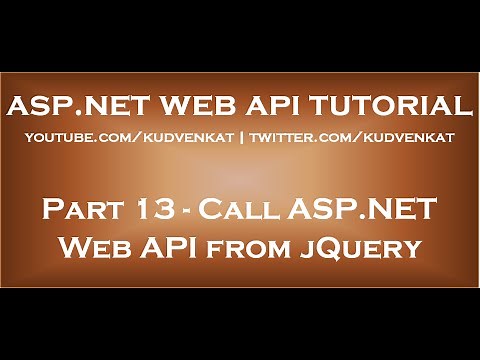 Call ASP NET Web API from jQuery