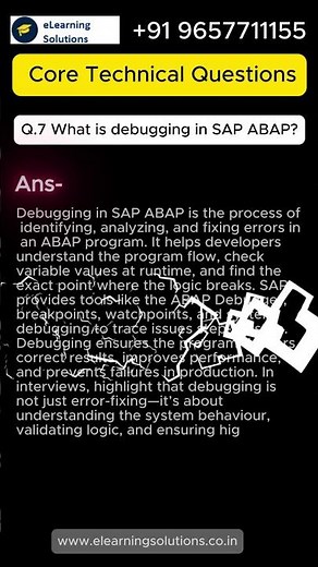 What is Debugging in SAP ABAP? 🤔