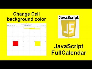 05 - How to change cell background color || cell background color in JavaScript FullCalendar
