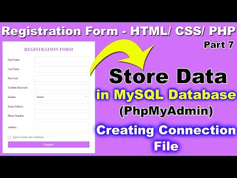 How to send store HTML Form data into Database, Send Form data in MySQL database,Database connection
