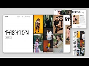 Fashion Website: Animated Grid Landing Page | HTML, CSS & JS! 👗✨