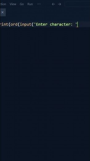 Ascii value of character in Python #python #learnpython #programming