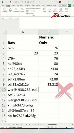 Extract Negative Numbers From a String in Excel - Excel Tips and Tricks