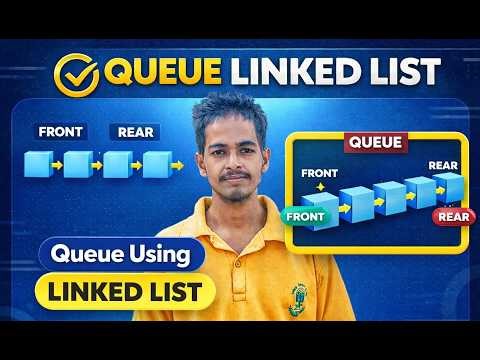 Queue Using Linked List in C 🔥 | Enqueue & Dequeue Operations | DSA Tutorial | AKTU