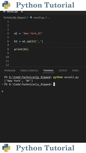 Python Split Explained for Excel Users | Excel to Python