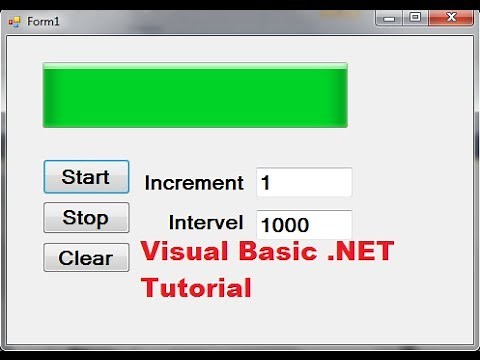 Visual Basic .NET Tutorial 6 - How to use ProgressBars Control in Visual Basic
