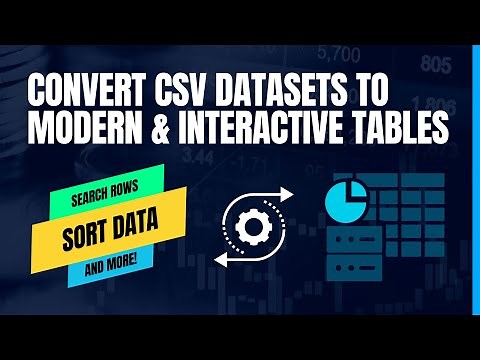 Turn a CSV into a Beautiful Modern HTML Table with Just a Text Editor (No Installs Needed!)