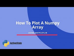 How to plot a Numpy array using Matplotlib