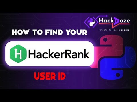 How to find your HackerRank User ID | HackDoze 1.0