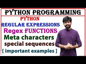 regular expressions | special sequences | built in functions | meta characters | regex | re module