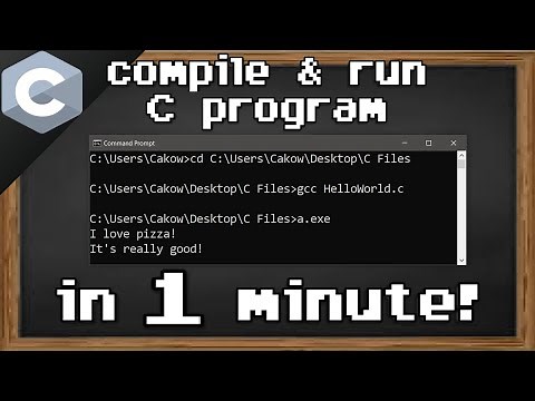 C compile and run a C program with cmd 🏗️ (optional video)