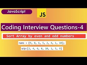 Sort an array by even and odd numbers | Sorting in javascript | javascript sort method | JavaScript