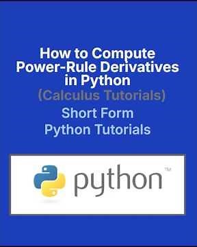 How to Compute Power-Rule Derivatives in Python with SymPy