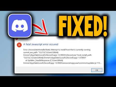 How To Fix Discord a Fatal Javascript Error Occurred - Full Guide
