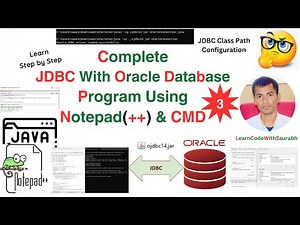 Full Tutorial Java JDBC with Oracle Database Program Using Notepad and CMD | Set JDBC Class Path🔥