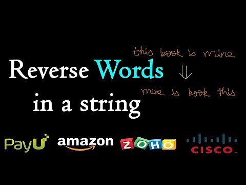 Reverse words in a string