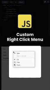 Custom Right Click Menu | #javascript #coding