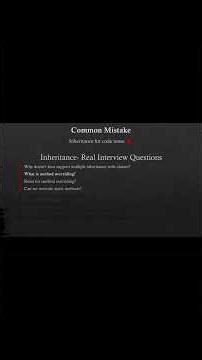 Inheritance Interview Question Most Candidates Get Wrong ❌