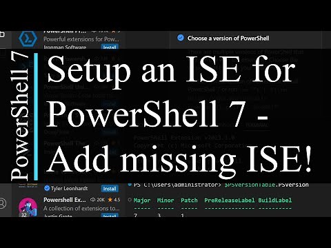 PowerShell 7 Tutorial 2: How to setup ISE for PowerShell 7 - Visual Studio Code