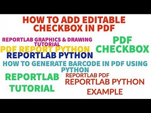 REPORTLAB|REPORTLAB PYTHON TUTORIAL|How To Add Checkbox In Pdf File Using Python|PART:45